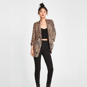 Small Zara leopard print blazer. Unworn without tags